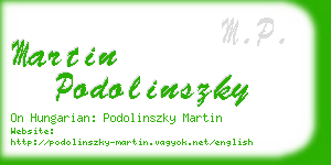 martin podolinszky business card